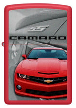 Load image into Gallery viewer, Zippo Lighter - Custom Engraved with Your Message for Chevrolet Camaro Design Red Matte Pocket Lighter 46304
