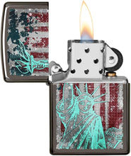 Load image into Gallery viewer, Zippo Lighter- Personalized Engrave Americana Eagle USA Flag Patriotic 49663
