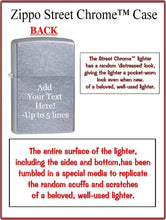 Load image into Gallery viewer, Zippo Lighter- Personalized Message for Skull and Angel Emblem Design #49442
