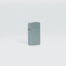 Load image into Gallery viewer, Zippo Lighter - Personalized Customize Message Engrave on Slim Size Windproof Lighter (Grey #49527ZL)

