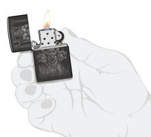 Load image into Gallery viewer, Zippo Lighter - Custom Engraved with Your Message for Greek Dogs Design High Polish Black Pocket Lighter 46264
