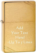 Load image into Gallery viewer, Zippo Lighter- Personalized Engrave on BrassZippo Lighter Vintage w/Slashes 240
