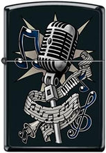 Load image into Gallery viewer, Zippo Lighter- Personalized Engrave Tattoo Microphone Music Black Matte #Z5118
