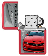 Load image into Gallery viewer, Zippo Lighter - Custom Engraved with Your Message for Chevrolet Camaro Design Red Matte Pocket Lighter 46304
