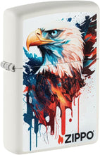 Load image into Gallery viewer, Zippo Lighter - Customized Message on Painted Eagle White Matte Pocket 46692
