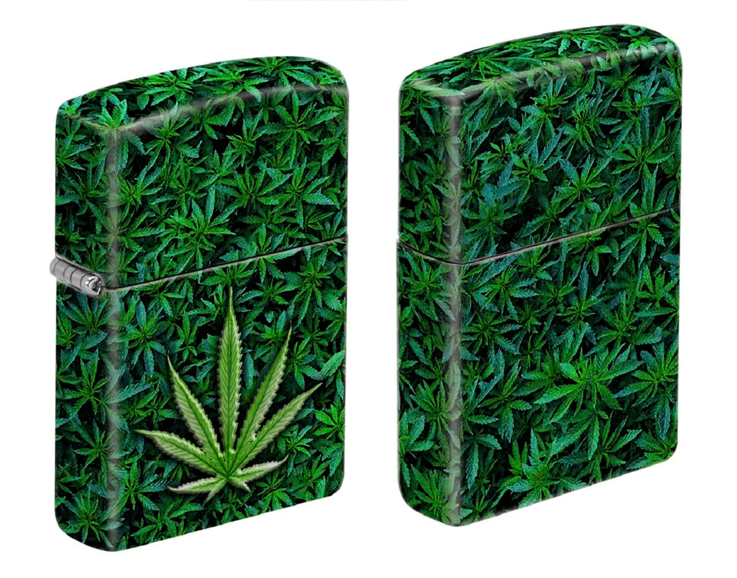 Zippo Lighter - Personalized Custom Message Engraved on Back for Leaf Designs Windproof Zippo Lighter (Leaf 540 Color #Z6022)