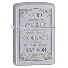 Load image into Gallery viewer, Zippo Lighter- Personalized Engrave Cross Prayer Design Serenity Prayer 28458

