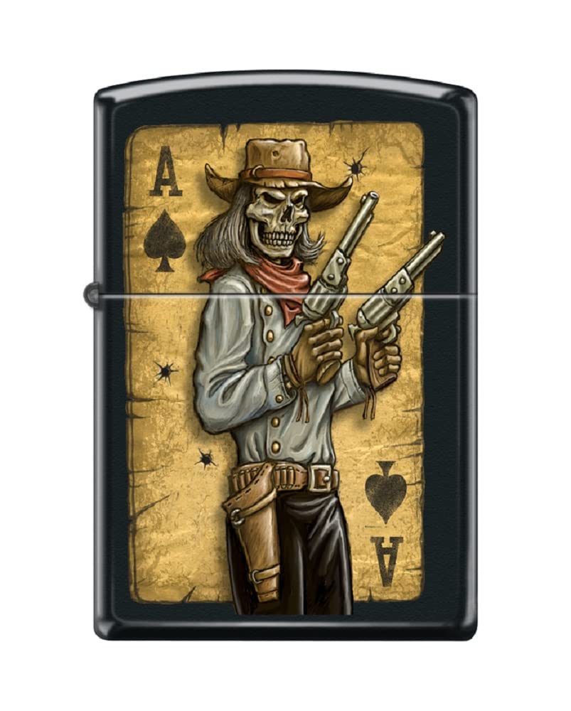 Zippo Lighter- Personalized Engrave for Skull Series2 Cowboy Skull #Z6037