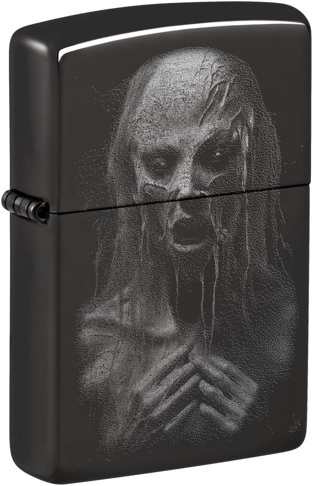 Zippo Lighter - Customized Message on Monster High Polish Black Pocket 46292