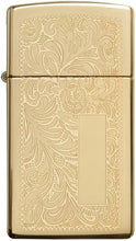 Load image into Gallery viewer, Zippo Lighter- Personalized Engrave on Slim Size Polish Brass #1652B
