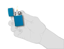 Load image into Gallery viewer, Zippo Lighter - Personalized Customize Message Engrave on Slim Size Windproof Lighter (Sapphire #20494)
