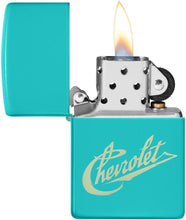 Load image into Gallery viewer, Zippo Lighter- Personalized Engrave for Chevy Chevrolet Flat Turquoise #48399
