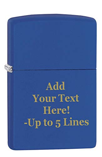 Zippo Lighter- Personalized Message Matte Colors Windproof Lighter Blue #229