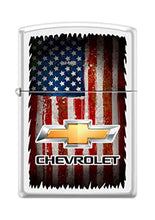 Load image into Gallery viewer, Zippo Lighter- Personalized Engrave for Chevy Chevrolet USA Flag White #Z5170
