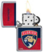 Load image into Gallery viewer, Zippo 2021 NHL Florida Panthers Street Chrome Pocket Lighter
