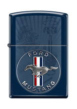 Load image into Gallery viewer, Zippo Lighter - Personalized Custom Message Engraved on Backside for Ford Mustang Navy Matte #Z5041
