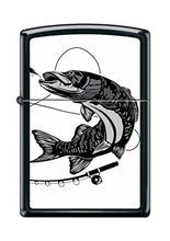 Load image into Gallery viewer, Zippo Lighter- Personalized Message Engrave for Fishing Lures Black Matte #Z5273
