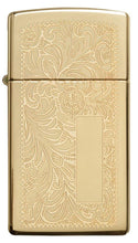 Load image into Gallery viewer, Zippo - Customize Message Engrave on Slim Size Windproof (Polish Brass #1652B)
