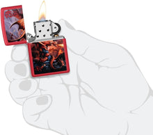 Load image into Gallery viewer, Zippo - Customized Message on Anne Stokes Fire Dragon Red Matte Pocket 46690
