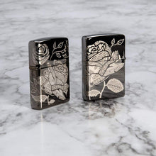 Load image into Gallery viewer, Zippo Lighter- Personalized Engrave Blossoms Flower Rose and Currency 49156
