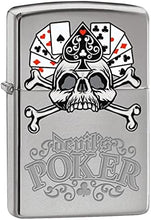 Load image into Gallery viewer, Zippo Lighter- Personalized Engrave Ace of Spades Card Game Devil&#39;s Poker
