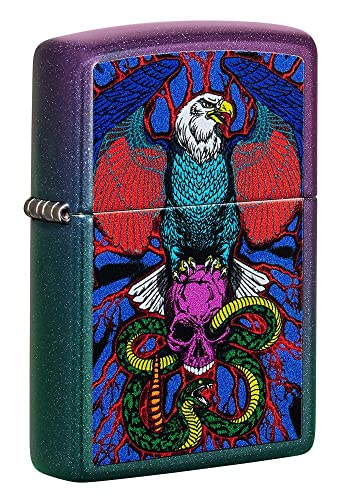 Zippo Lighter- Personalized Message Engrave for Eagle, Snake, Skull Design 49600