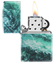 Load image into Gallery viewer, Zippo Lighter - Personalized Customize Message Engrave on Backside Rogue Wave Lighter Fusion 48621

