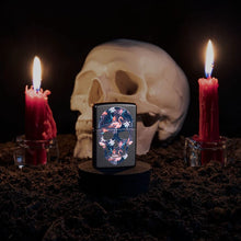 Load image into Gallery viewer, Zippo Lighter - Personalized Customize Message Engrave on Backside for Skull Emblem Design Part1 (Flamingos Skull #49771)

