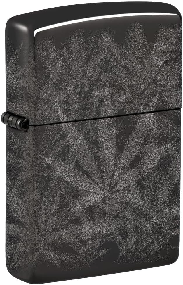 Zippo Lighter - Customized Message on Leaf , Photo 360 - High Polish Black 48924