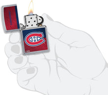 Load image into Gallery viewer, Zippo 2021 NHL Montreal Canadiens Street Chrome Pocket Lighter
