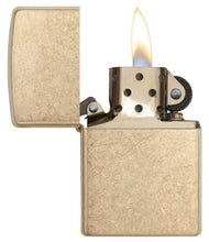 Load image into Gallery viewer, Zippo Lighter - Personalized Custom Message Engrave on Brass Windproof Lighter Tumbled Brass Armor 28496
