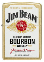 Load image into Gallery viewer, Zippo Lighter - Custom Engraved with Your Message for Jim Beam Label Design Regular Street Brass Pocket Lighter 46305
