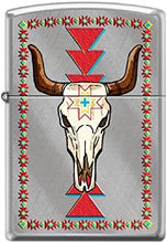Load image into Gallery viewer, Zippo Lighter- Personalized Engrave for Skull Longhorn Skull #Z6036
