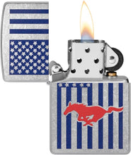 Load image into Gallery viewer, Zippo Lighter - Personalized Customize Message Engrave on Backside for Ford Design Zippo Lighter (Ford Mustang Flag 48754)
