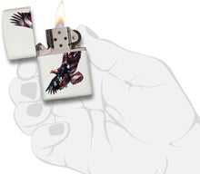 Load image into Gallery viewer, Zippo Eagle &amp; Soldier Pocket Lighter, White Matte (ZO12303), One Size
