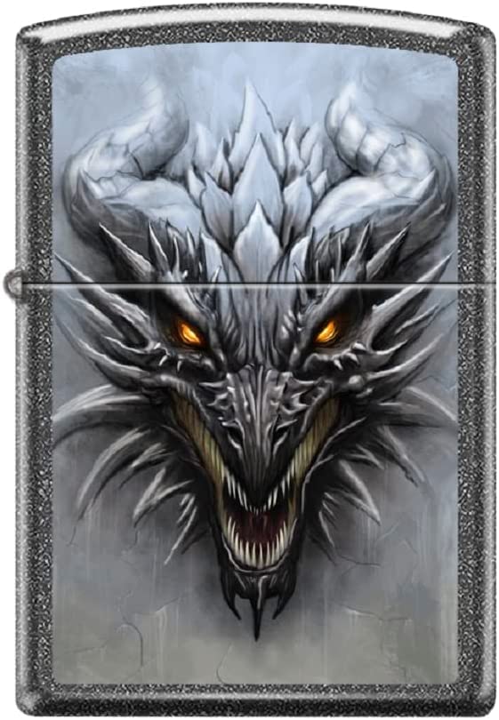 Zippo Lighter - Personalized Customize Message Engrave on Backside for Dragon Windproof Lighter Dragon Fierce #Z5538