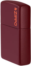 Load image into Gallery viewer, Zippo Lighter - Custom Message Engrave Merlot Matte Color Zippo Logo- 46021ZL
