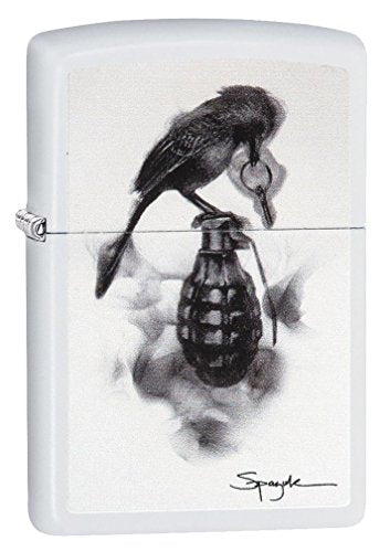 Zippo Lighter- Personalized Engrave for Spazuk Art Works Black Bird 29645