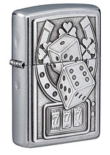 Load image into Gallery viewer, Zippo Lighter- Personalized Engrave Ace of Spades Card Game Lucky 7 Dice 49294
