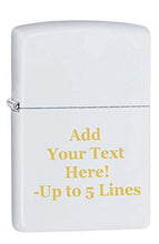 Load image into Gallery viewer, Zippo Lighter- Personalized Message Matte Colors Windproof Lighter White #214
