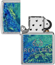 Load image into Gallery viewer, Zippo Realtree Wav3 Design Street Chrome Pocket Lighter
