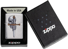 Load image into Gallery viewer, Zippo Lighter- Personalized Message Engrave for Sword Skull Design #49488
