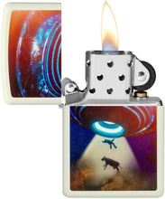Load image into Gallery viewer, Zippo Lighter- Personalized Message Engrave Glow in The Dark UFO #49838
