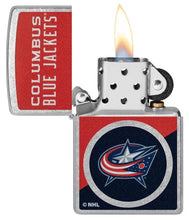 Load image into Gallery viewer, Zippo Lighter - Custom Engraved with Your Message for NHL Columbus Blue Jackets 2024 Street Chrome Pocket Lighter 46188

