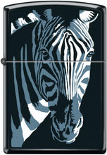 Load image into Gallery viewer, Zippo Lighter- Personalized Engrave Illusion Zebra Black Matte #Z5438
