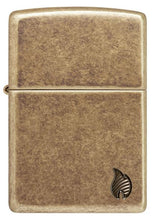 Load image into Gallery viewer, Zippo Lighter - Custom Engraved with Your Message - Armor Deep Carved Flame - Antique Brass 46400
