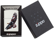 Load image into Gallery viewer, Zippo Eagle &amp; Soldier Pocket Lighter, White Matte (ZO12303), One Size
