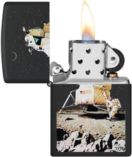 Load image into Gallery viewer, Zippo unisex-adult Space Lighters, Norman Rockwell Man on the Moon Black Matte
