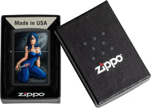 Load image into Gallery viewer, Zippo Woman Dagger Black Matte Pocket Lighter
