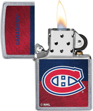 Load image into Gallery viewer, Zippo 2021 NHL Montreal Canadiens Street Chrome Pocket Lighter

